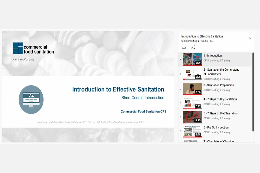 Commercial Food Sanitation Releases Digital Short Courses Commercial Food Sanitation